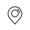 Map pin flat design style modern icon, pointer minimal vector symbol, marker sign. Navigation and route concept.