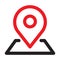 Map with pin, geo locate, pointer icon. maps and navigation vector illustration