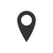 Map pin icon isolated. Pointer symbol. Location sign. Navigation map, gps, direction, place, compass, contact, search