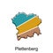 map of Plettenberg City. vector map of the German Country. Vector illustration design template