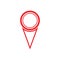 map point location pin vector icon for mapping and satellite allocation