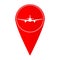 Map pointer airplane