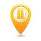 Map pointer with aqualung icon