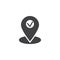 Map pointer check vector icon