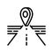 map pointer courier line icon vector illustration
