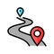 map pointer delivery color icon vector illustration