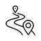 map pointer delivery line icon vector illustration