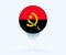 Map pointer with flag of Angola