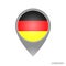 Map pointer with flag of Germany