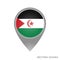 Map pointer with flag of Sahrawi Arab Democratic Republic