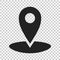 Map pointer in flat style. Gps navigation mark illustration on i