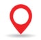 Map pointer. GPS location symbol.