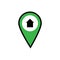 Map pointer home icon