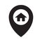 Map pointer house icon