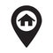 Map pointer house icon