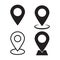 Map pointer house icon, maps pin. Location map icon.