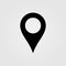 Map pointer icon. Navigation, GPS sign. Location pin for website and mobile application design