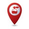 Map pointer with perfume icon