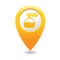 Map pointer with perfume icon