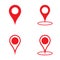 Map pointer pin. Location symbols vector set isolated on white background.