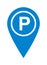 Map pointer pin parking sign