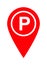 Map pointer pin parking sign