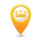 Map pointer with router icon