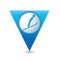 Map pointer with ski springboard icon