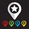 Map Pointer Star Icon