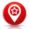 Map pointer star icon metallic grunge abstract red round button illustration