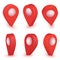 Map pointer vector illustration. Location symbols. Vector arrow mark pin.