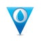 Map pointer with water drop icon