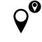 Map pointer - white vector icon