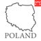 Map of Poland line icon