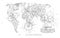 Map political abstract of the world