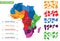 Map of the regions of Africa. Map of Africa