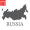 Map of Russia glyph icon, country and geography, russia map sign vector graphics, editable stroke solid icon, eps 10.