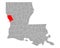 Map of Sabine in Louisiana