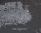 Map of San Francisco, satellite view, map in negative, Usa, California