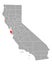 Map of San Mateo in California