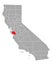 Map of Santa Clara in California