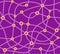 Map, scheme, seamless pattern, purple, vector.