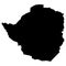 Map silhouette of Zimbabwe Vector illustration Eps 10