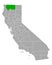 Map of Siskiyou in California