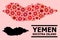 Map of Socotra Island - Collage of Covid Biohazard Infection Elements