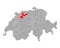 Map of Solothurn in Switzerland
