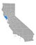 Map of Sonoma in California