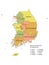 Map of South Korean Provinces and Special Cities