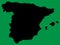 Map Spain Silhouette Vector illustration Eps 10