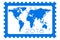 Map on stamp 2018 lettering